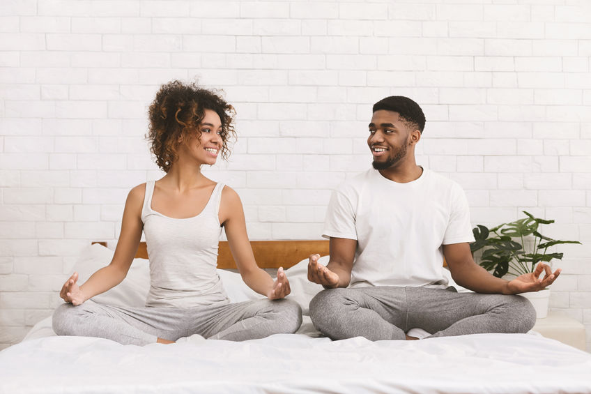 Couple trying one of the many ways to practice self-care.