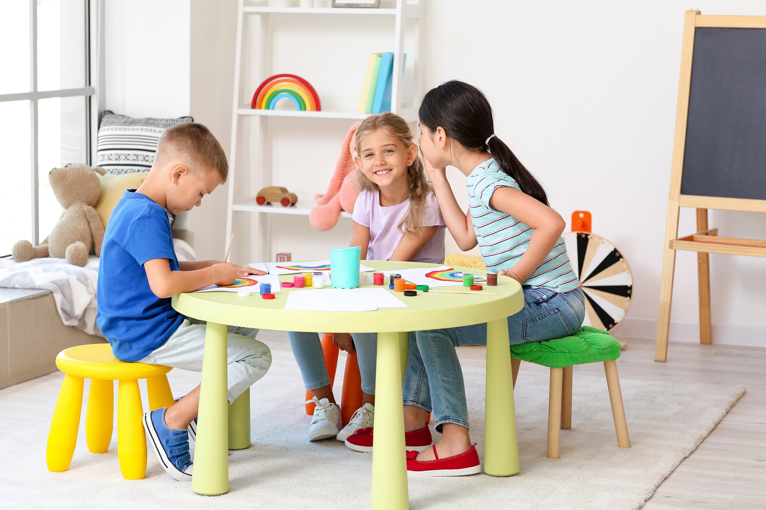 Children at daycare socializing