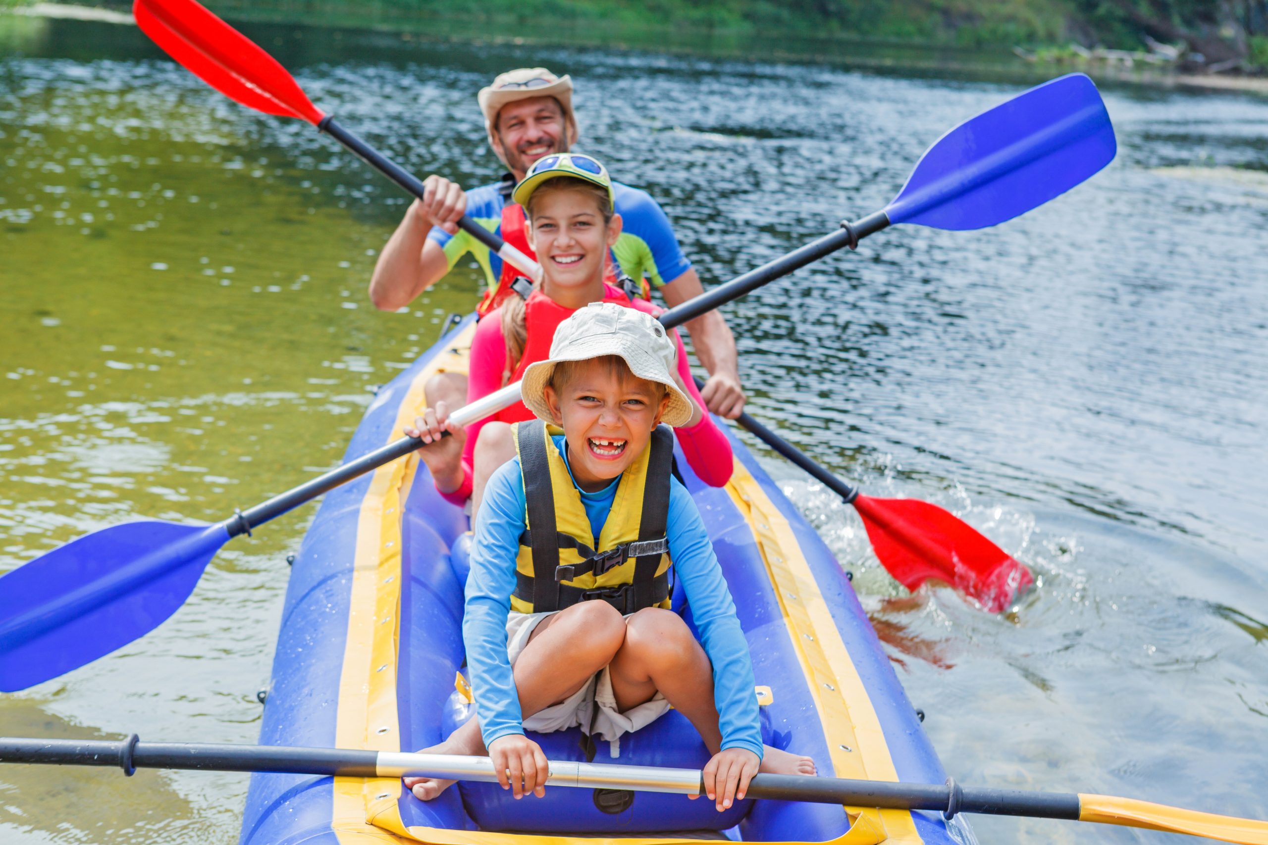 Boys canoeing