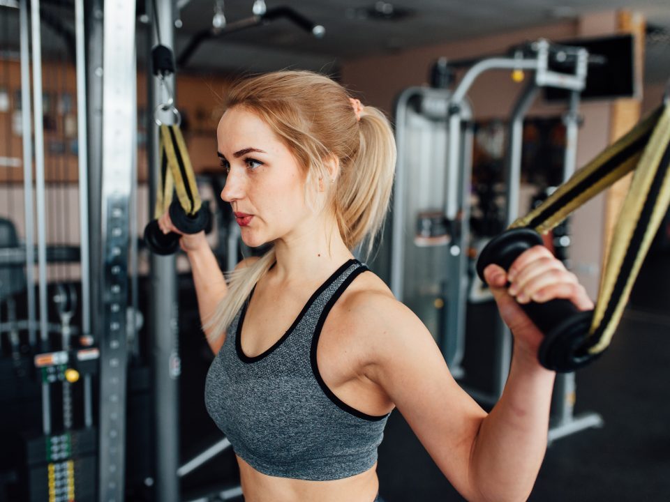 Woman working out in the gym