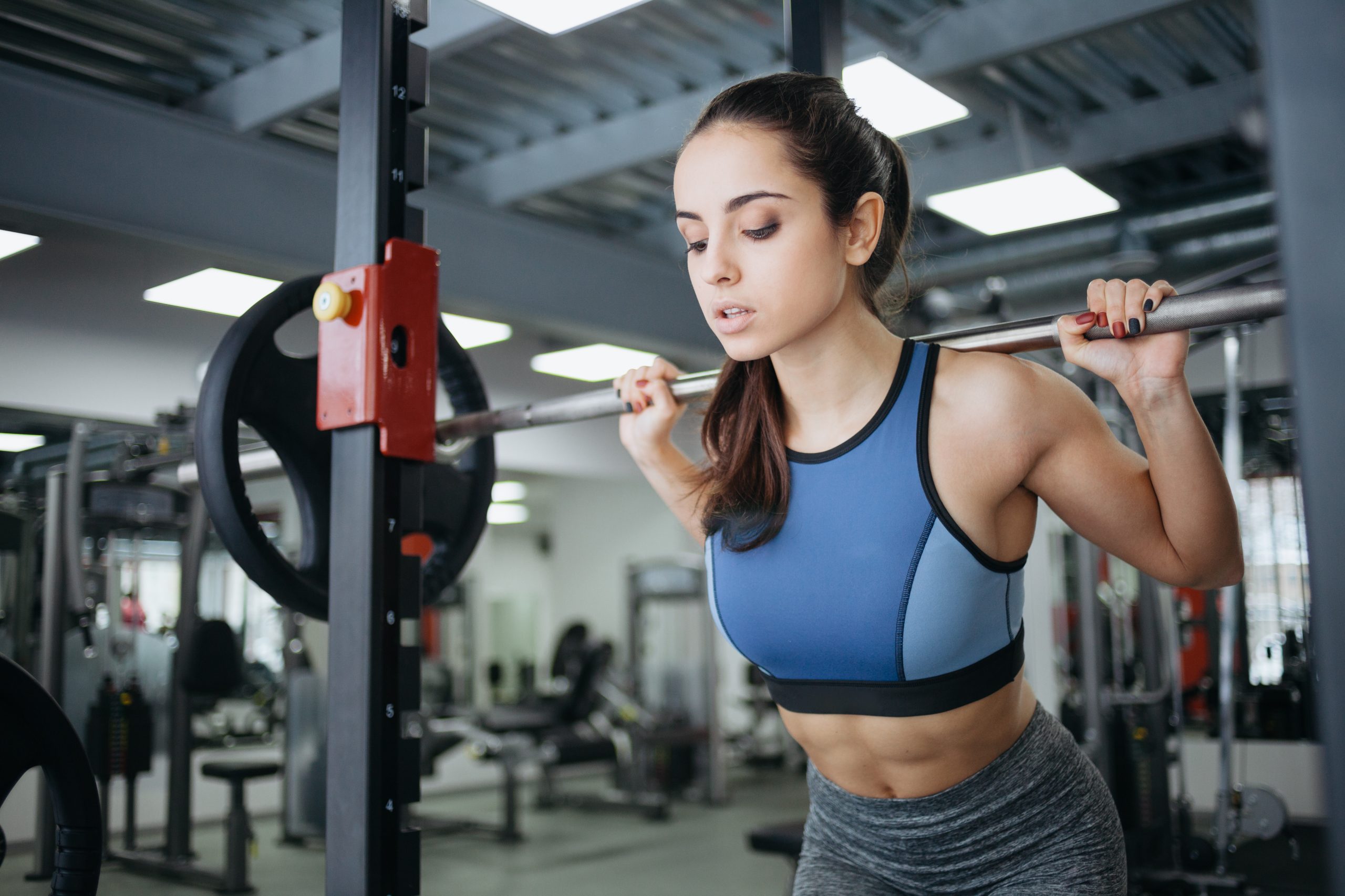 Woman lifting weights