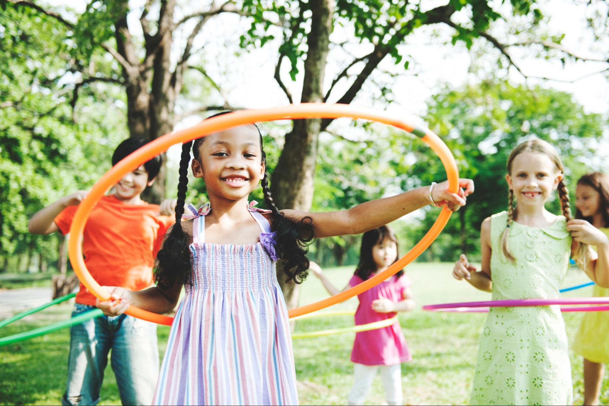 Kids having fun at summer camp