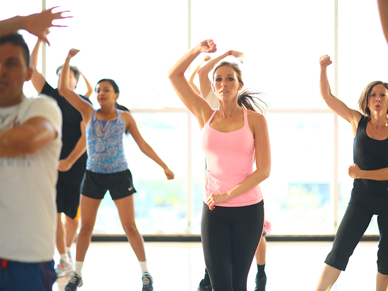 Zumba group fitness class