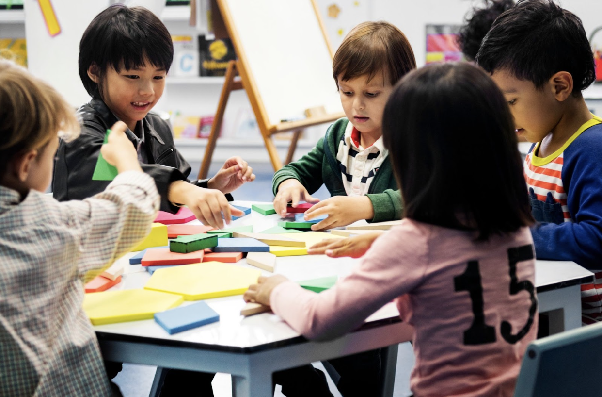 Children happy at preschool